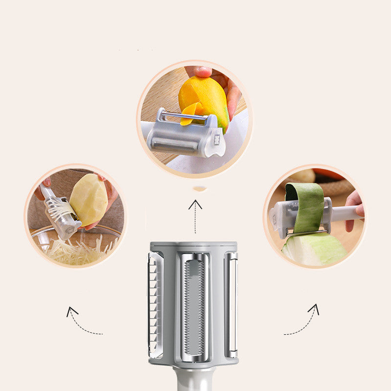 Stainless Steel Peeler Fruit Potato Shredding Three In One Kitchen Tools Kitchen DealSniper.net