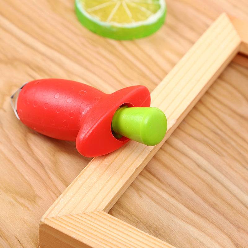 Strawberry Stem Remover Metal Plastic Fruit Leaf Remover Kitchen Gym From House
