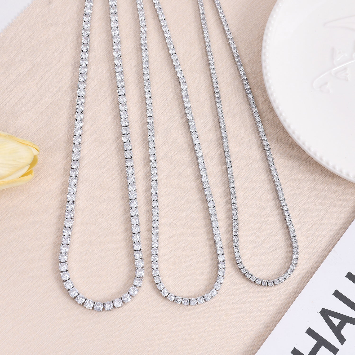 Tennis Necklace Men And Women Couple Light Luxury Fashionista Jewelry Gym From House