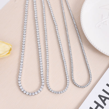 Tennis Necklace Men And Women Couple Light Luxury Fashionista Jewelry Gym From House