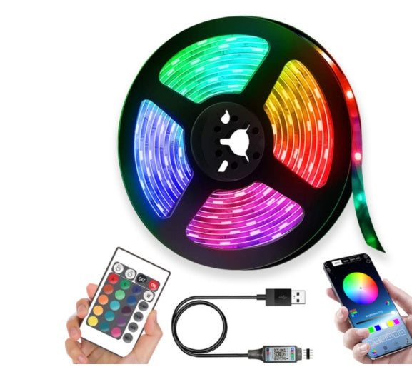 LED Strip Lights RGB 2835 Bluetooth Control USB Flexible House BlenderJuice.com CJ Bluetooth IR Control 1M EU