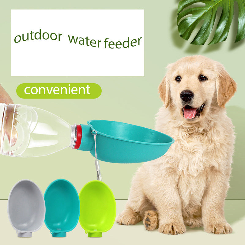 Portable Dog Drinking Bowl Outdoor Water Feeding Pet Outside Pets dealsniper-net