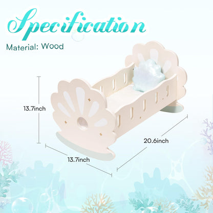 Baby Doll Crib Baby Doll Bed Doll Rocking Cradle