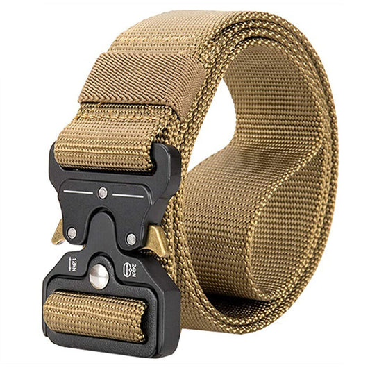 PREMIUM Men Casual Military Belt Tactical Waistband Rescue Rigger Nylon Belt USA Men dealsniper-net Khaki