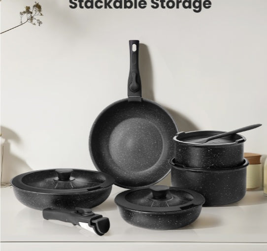 12 POTS And Pans Set, Non-stick Kitchen Cookware Set Kitchen DealSniper.net