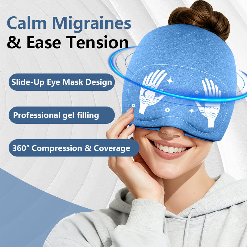 Eye-Opening Hat Eye Mask Set ColdHot Gel Ice Cap Health DealSniper.net