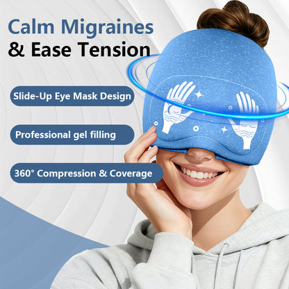 Eye-Opening Hat Eye Mask Set ColdHot Gel Ice Cap Health DealSniper.net
