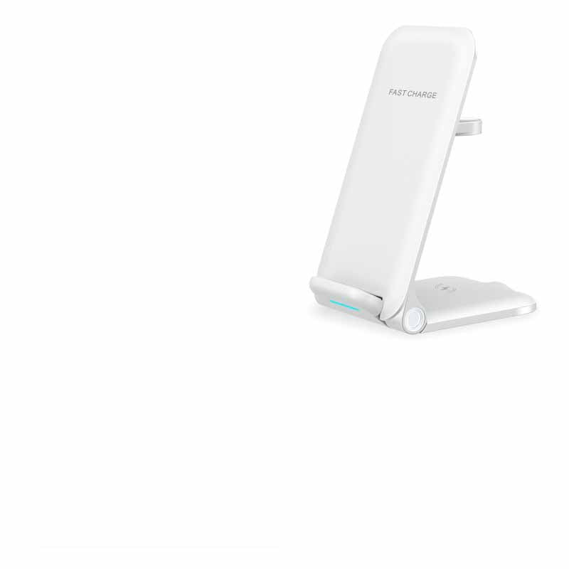 Desktop Vertical Multifunctional Three-in-one Wireless Charger Electronics dealsniper-net White three in one USB