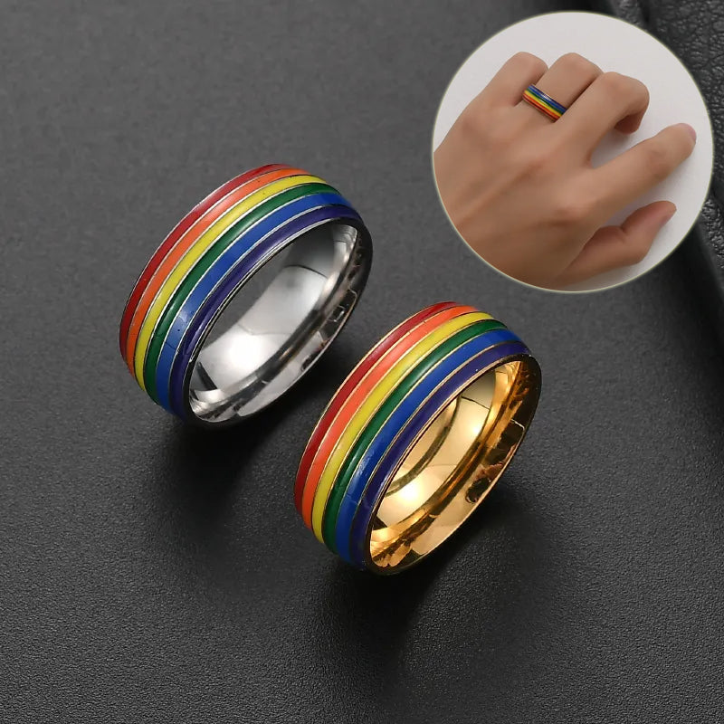 Fashion Rainbow Pride Stainless Steel Friendship Jewelry Jewelry Gym From House