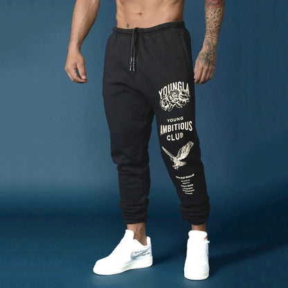 Men's Thicken Ankle-tied Sports Pants Men dealsniper-net Black L