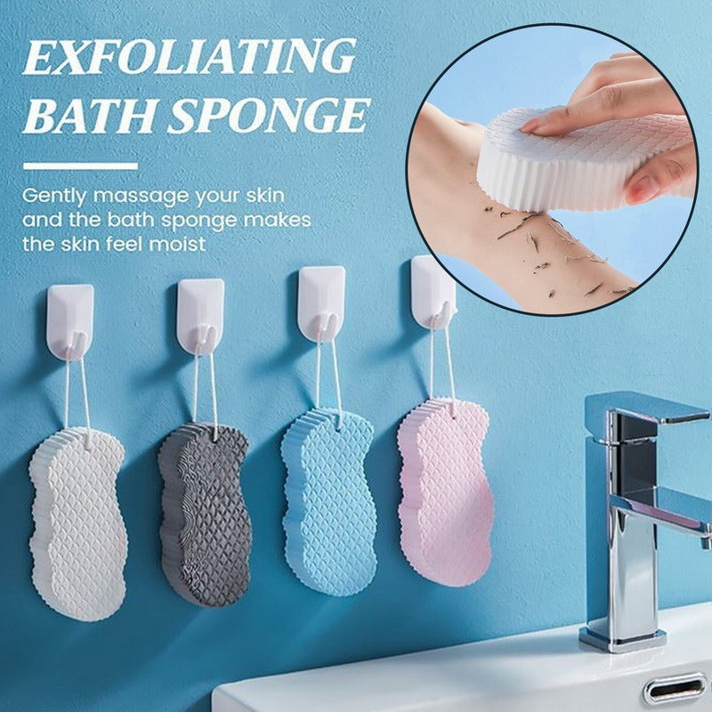 3D Body Rubbing Sponge Fish Scale Pattern Three-dimensional Bath Ball Kitchen dealsniper-net