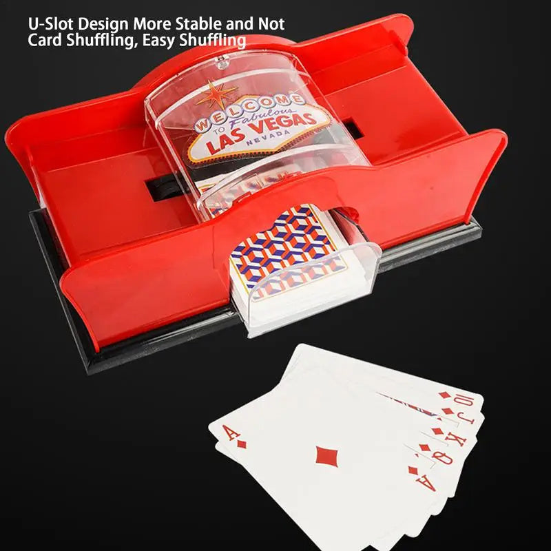 Poker Card Hand Shuffler Easy Hand Cranked Casino Card