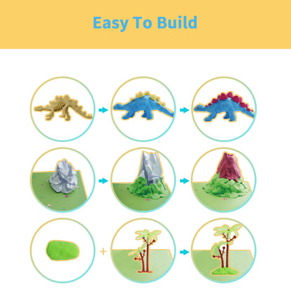 Robotime Robud Dinosaur Air Dry Clay Kit Easy To Modeling Shape Super Soft Non Stick Wonderful Activity For Children Kids Gifts Kids DealSniper.net