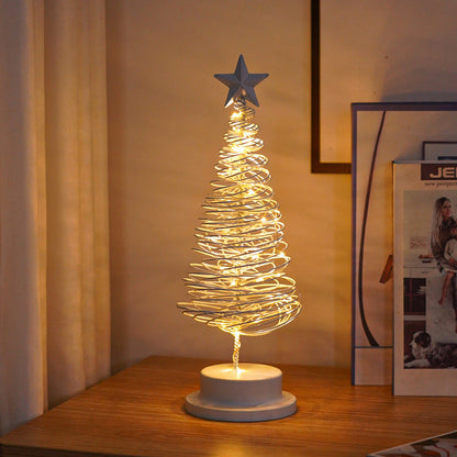 LED Christmas Tree Spiral Light Table Ornament Decor Holidays DealSniper.net Christmas Tree White Warm White Light