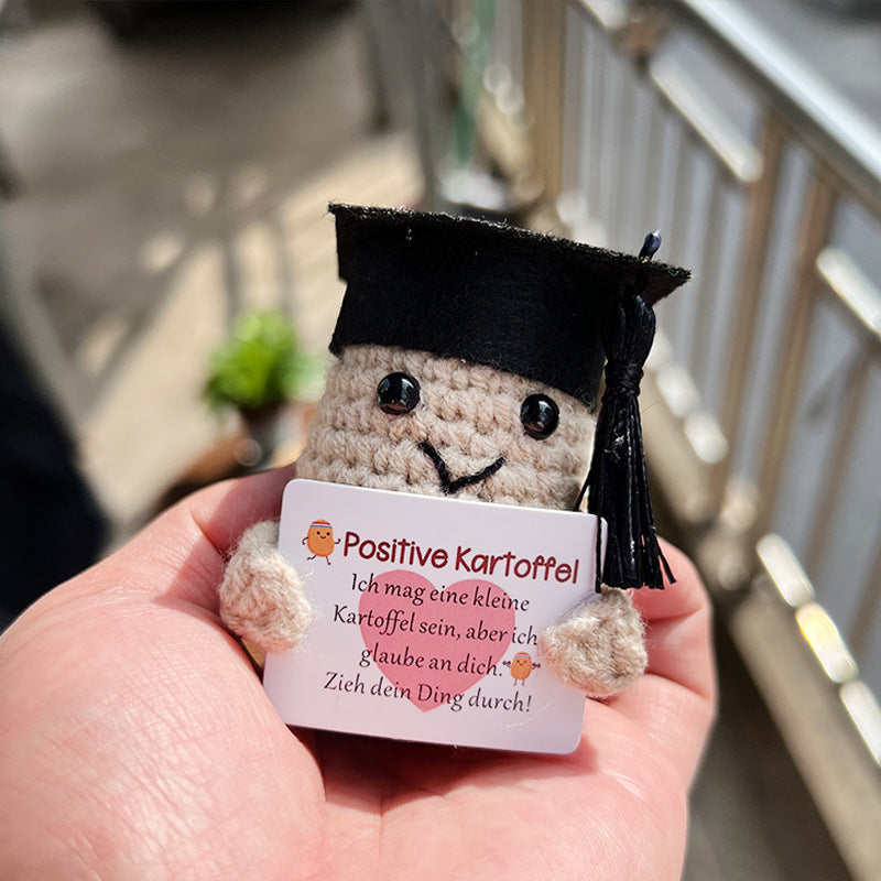 New Cute Positive Energy Pickle Doll Knitting Kids DealSniper.net Doctorial Hat B 1PCS