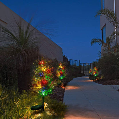 Solar-powered Christmas Lights Pine And Cypress Trees Garden dealsniper-net