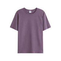 Hot Stamping Technology Short Sleeved Round Neck T-shirt Women DealSniper.net Purple 2XL