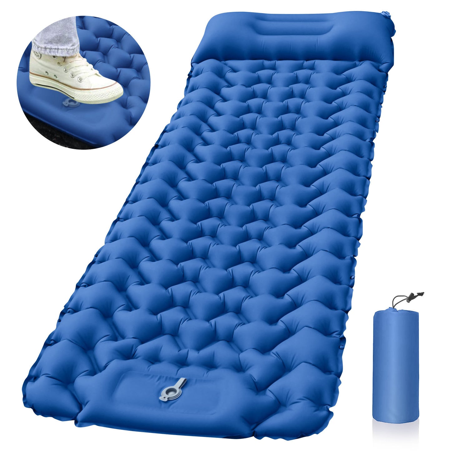 Outdoor Products Inflatable Mattress Camping Foot Inflatable Outdoor DealSniper.net Navy Blue
