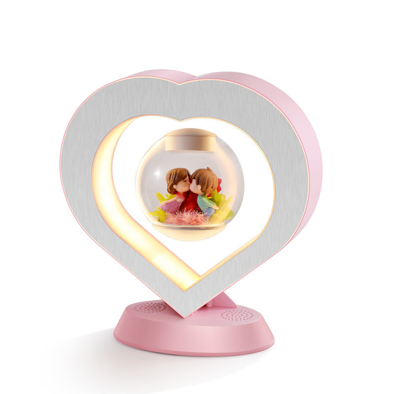 Valentines Day Gift Heart Floating Table LED Night Light Holidays DealSniper.net Sweet Lover US With Bluetooth audio