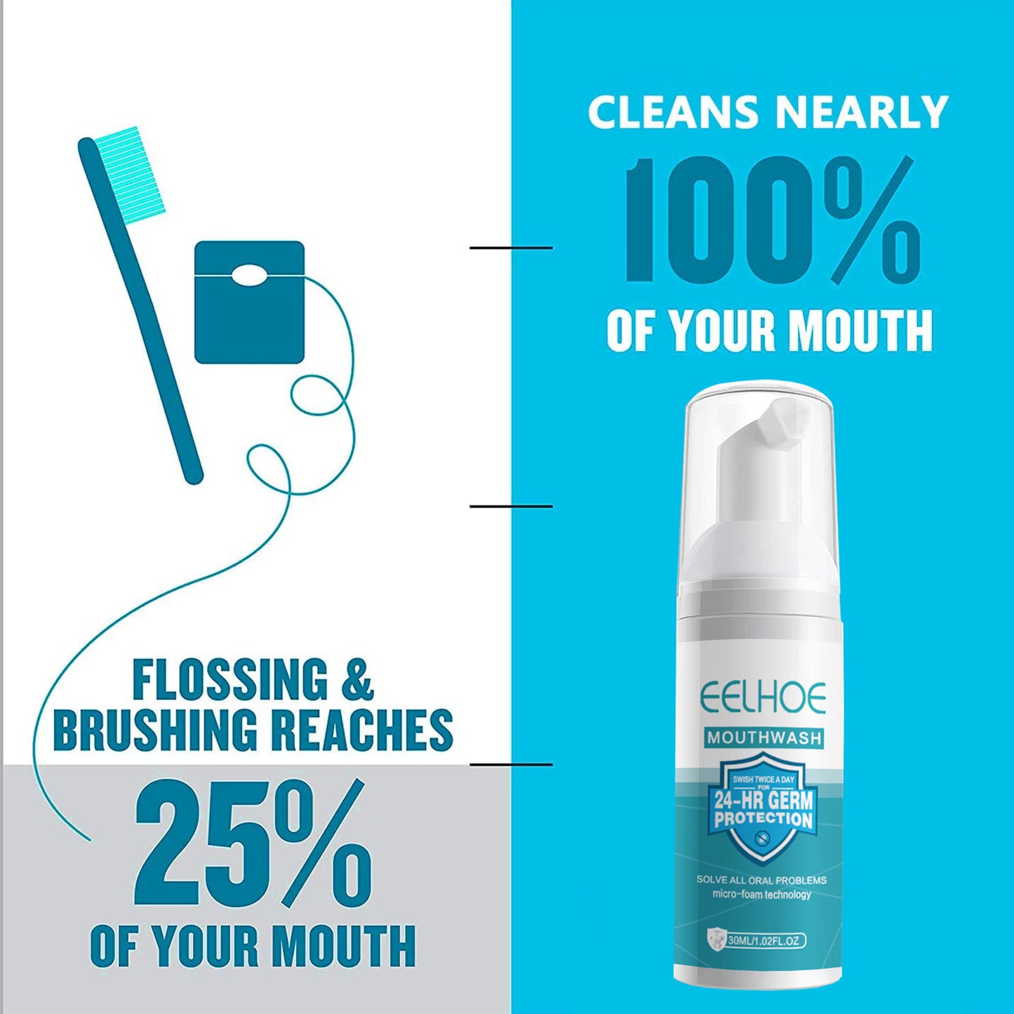 New Press Type Tooth Cleaning Mousse Health Gym From House