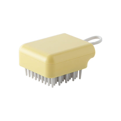 Pet Dog Cat Bath Brush Comb Multifunctional Brush Hair Fur Grooming Deals DealSniper.net Yellow