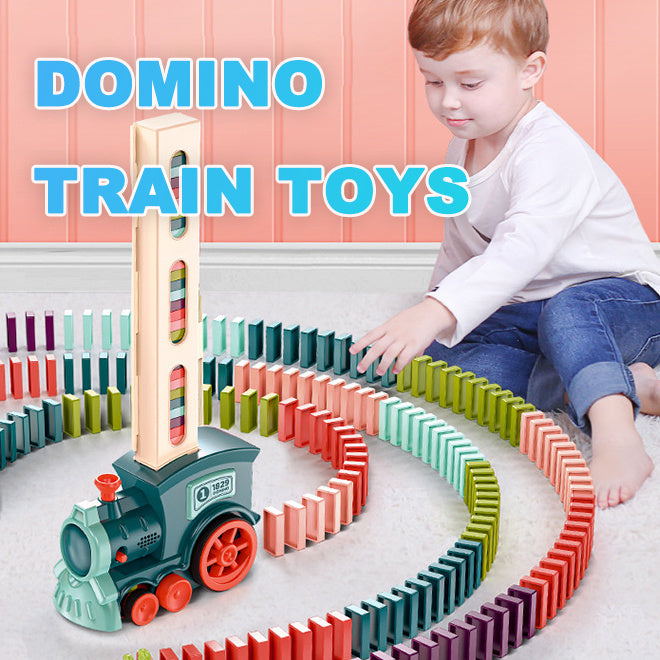 Domino Train Toys Baby Toys Car Puzzle Automatic Release Kids dealsniper-net