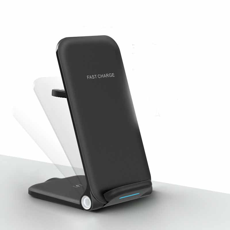 Desktop Vertical Multifunctional Three-in-one Wireless Charger Electronics dealsniper-net Black three in one USB