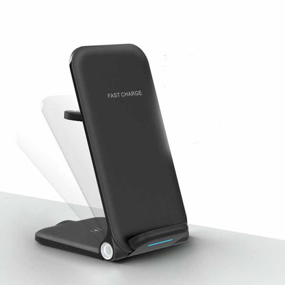 Desktop Vertical Multifunctional Three-in-one Wireless Charger Electronics dealsniper-net Black three in one USB