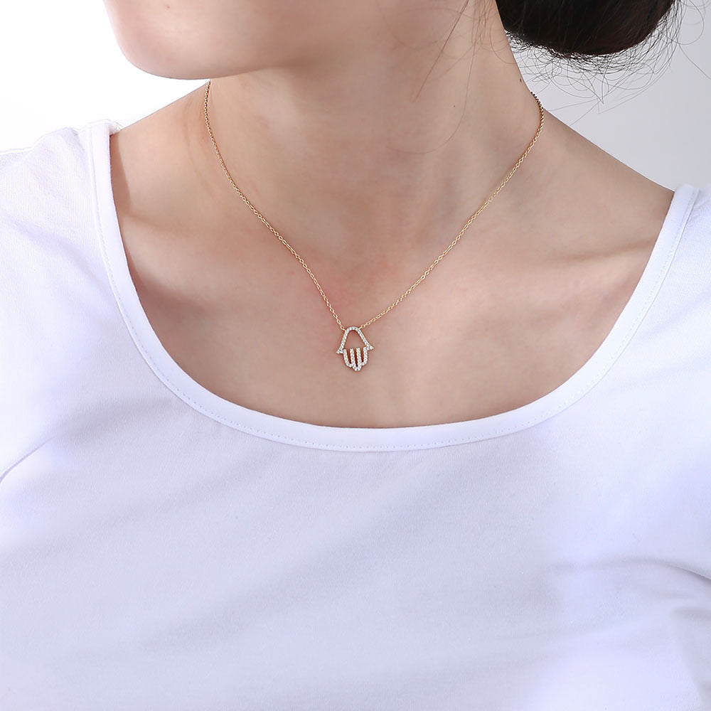 S925 Sterling Silver Micro-Paved Zircon Flash Diamond Cut Out Jewelry Gym From House
