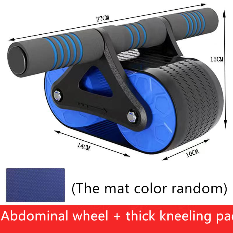 Double Wheel Abdominal Exerciser Women Men Automatic Rebound Sports DealSniper.net Blue