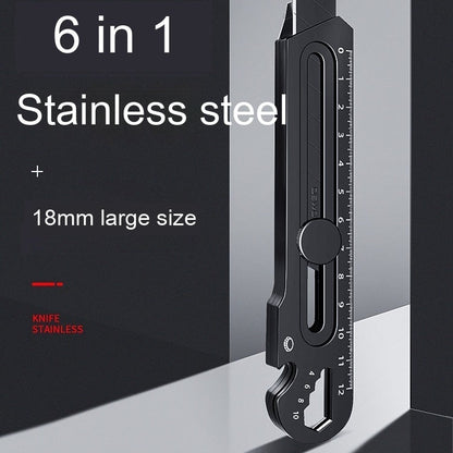 Stainless Steel Art Knife 18mm Large Cutter Paper Cutting Wallpaper Tools DealSniper.net Black 6in1