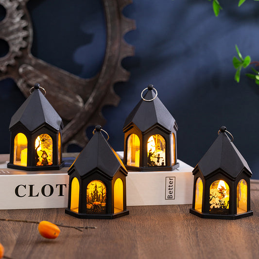 Halloween Pumpkin Lantern Children's Portable Halloween Castle Holidays Gym From House