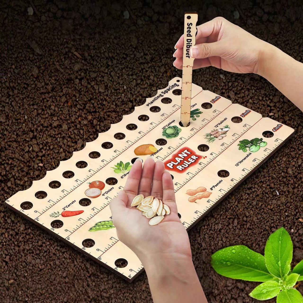 Garden Wooden Multifunctional Seedling Planting Ruler Garden dealsniper-net