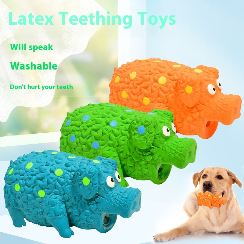 Pet Toy Latex Sounding Toy Curly Pig Bite-resistant Molar Dog Toy Pets dealsniper-net