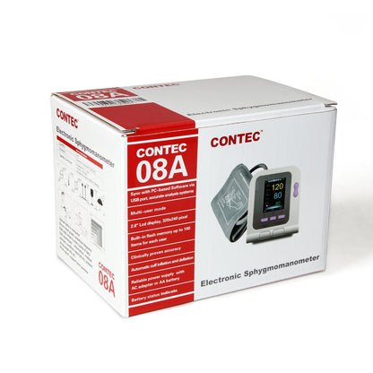 CONTEC CONTEC08A Upper Arm Digital Color LCD Blood Pressure Monitor With PC Software 4 CUFFS Electronics DealSniper.net