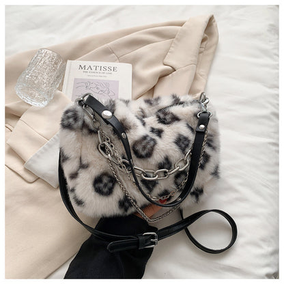 Winter Plush Bags Chain Shoulder Bag Women