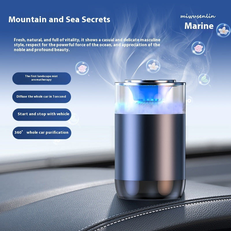 Car Aromatherapy Diffuser Cloud Mist Air Freshener Auto Decoration Vehicle dealsniper-net Mountain And Sea Secret Land