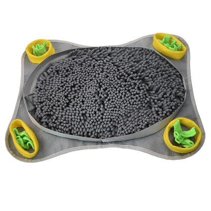 Dogs Snuffle Mat Pet Leak Food Anti Choking Mat Cat Dog Training Pets Gym From House Grey 56x38cm