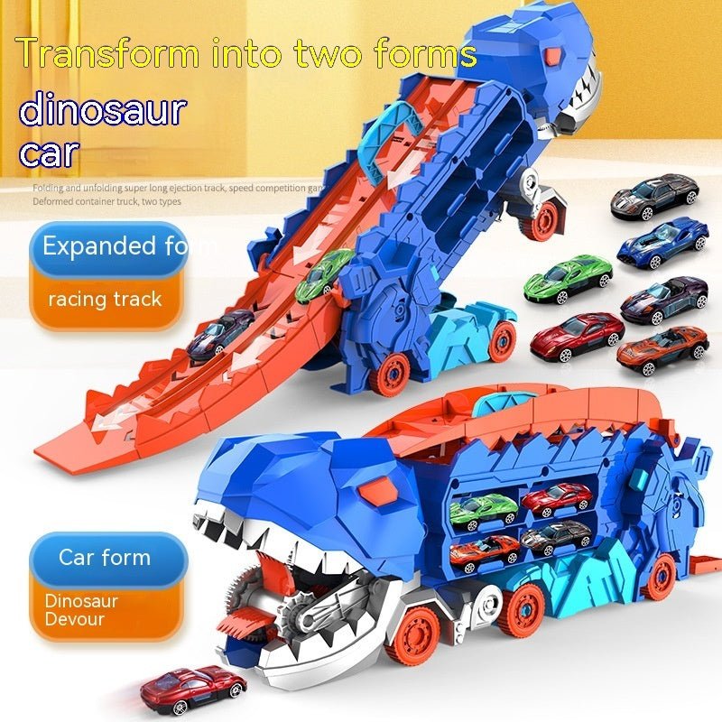 Tyrannosaurus Dinosaur Deformation Track Gliding Car Kids dealsniper-net