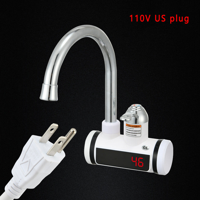 Water Heating Faucet 3000w Instant Hot Electric Faucet Water Heating Kitchen DealSniper.net White A US