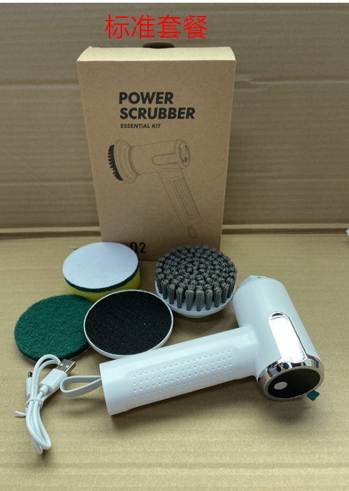 Multifunctional Smart Display Electric Cleaning Brush Kitchen DealSniper.net White