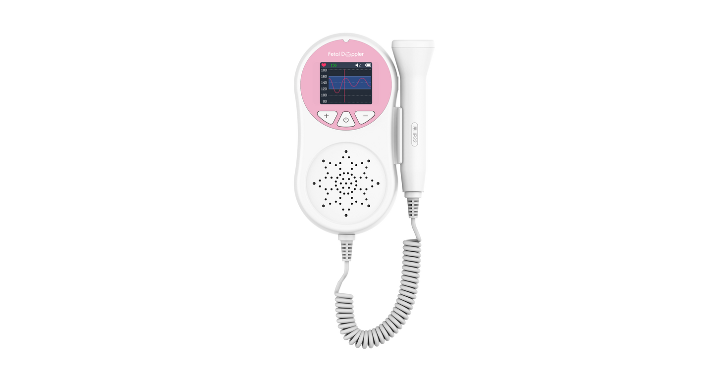 Pocket Fetal Doppler Digits Curve Display Pregnancy Baby Heart Rate Monitor,3Mhz Pink Electronics dealsniper-net