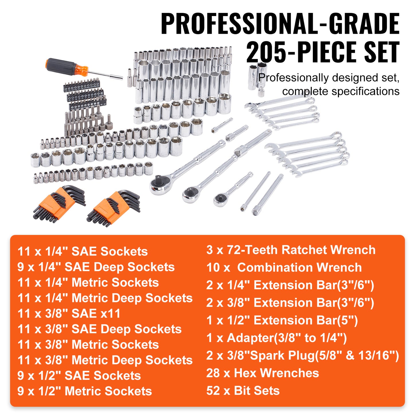 VEVOR Mechanics Tool Set And Socket Set