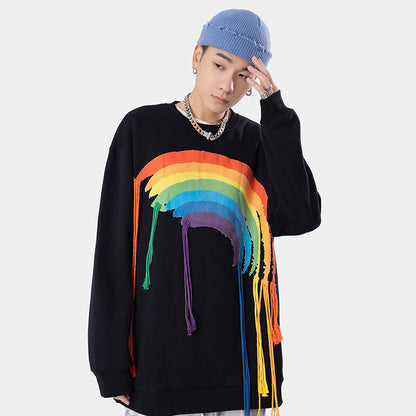 Men's And Women's Rainbow Print Long Sleeve Women dealsniper-net