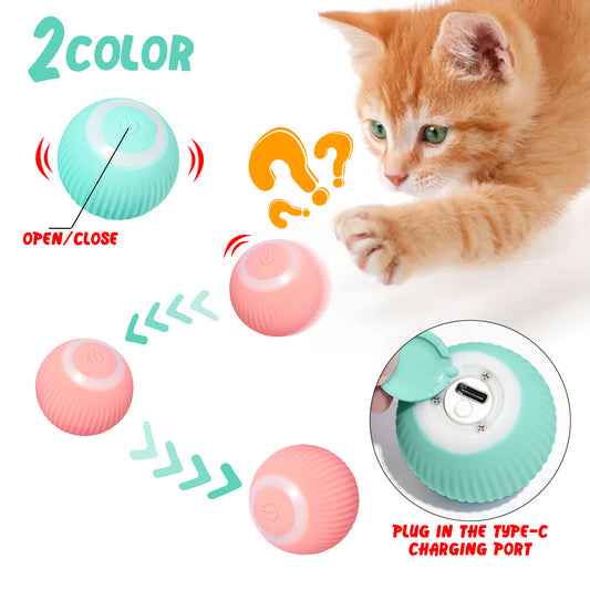 Cat Gravity Intelligent Rolling Ball Tease Toy Pet Pets dealsniper-net