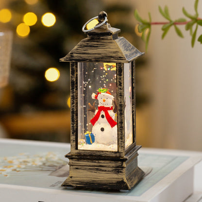 Christmas Decorations Atmosphere Layout Props Water Interior Holidays DealSniper.net Bronze snowman