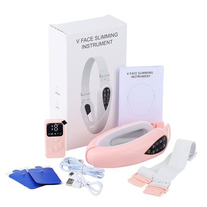 Hot Compress Micro Current Facial Massage Device Beauty dealsniper-net Pink