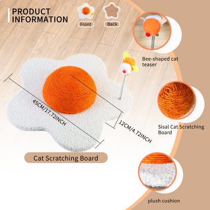Three-in-one Cat Scratcher Space-saving Design Pets dealsniper-net M