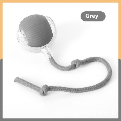 Electric Cat Toy Automatic Cat Ball Self-entertainment Rolling Ball Pets DealSniper.net Grey with rope Birdsong 1PC
