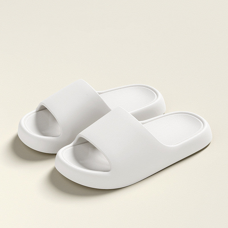 Solid Thick-soled Home Slippers Summer Non-slip Floor Men DealSniper.net White 38to39